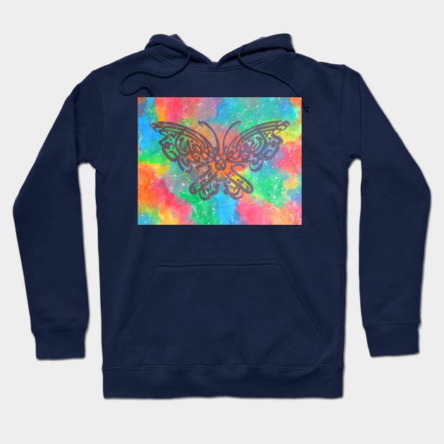 Nur ala Nur – Rainbow Butterfly effect Hoodie by Fitra Design